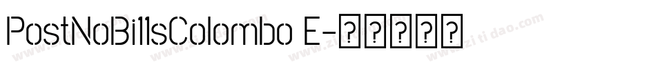 PostNoBi11sColombo E字体转换